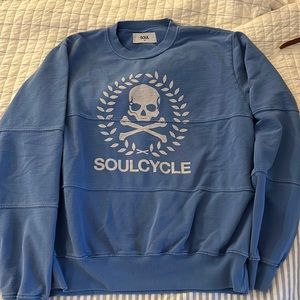 SoulCycle Blue Terry Sweatshirt Size M